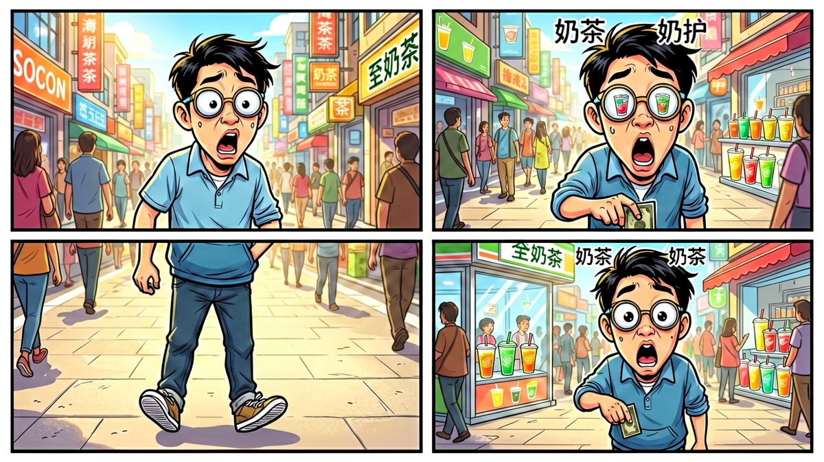 路过奶茶店，手就不听使唤了……