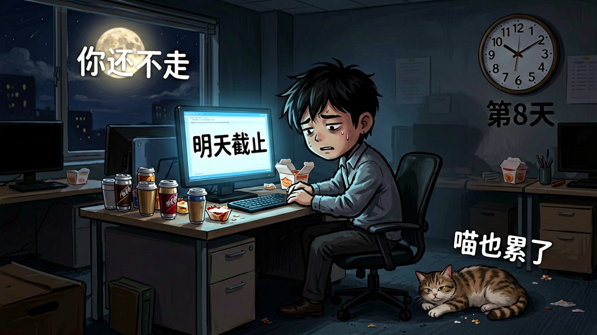 凌晨的班味，比咖啡还苦