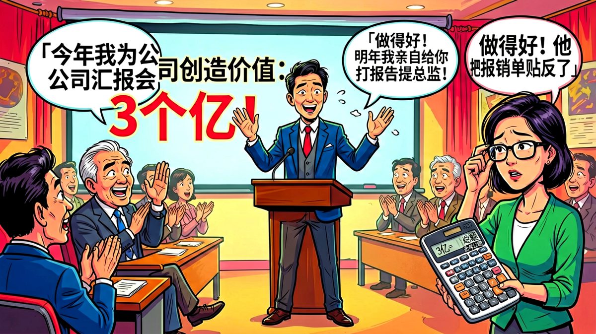 年终汇报惊现反转，老板的夸奖让人细思极恐