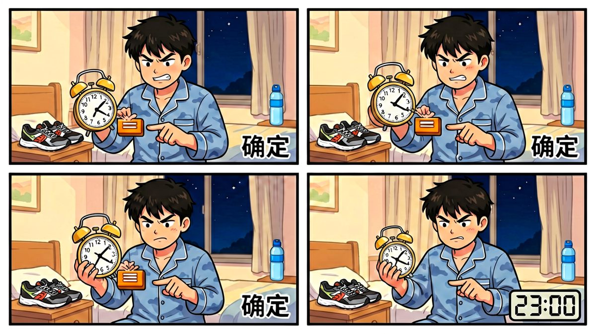 今晚一定要早睡早起跑步！