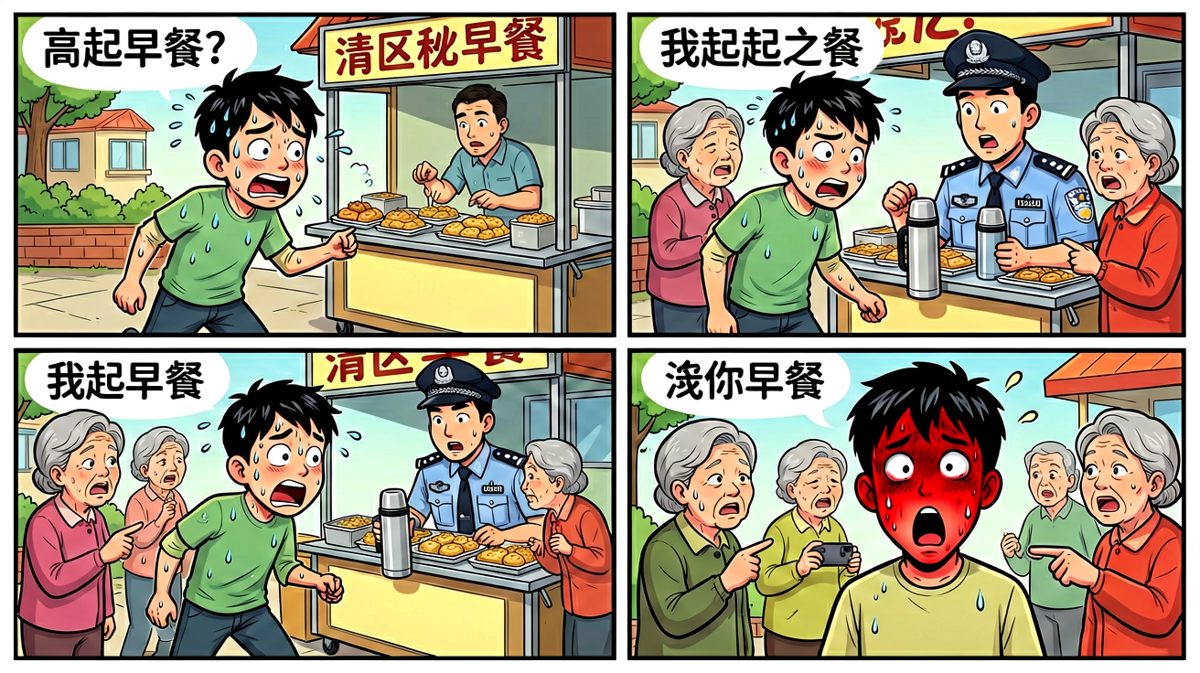 跑到一半撞见保安大叔，社会性死亡现场！