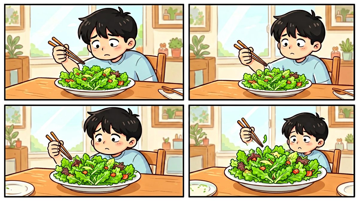 第一天减肥餐：吃草好痛苦
