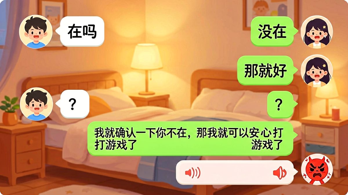 男生试探'在吗'后的社死反转