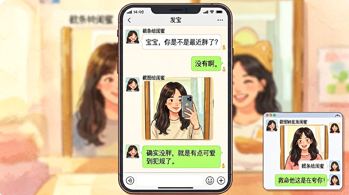 夸我胖？结果反手一个土味情话暴击