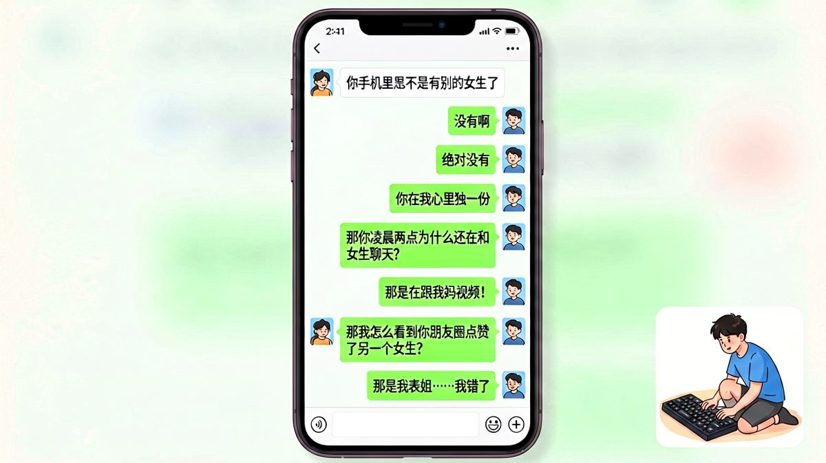 半夜和女生聊天，结果全是他亲戚