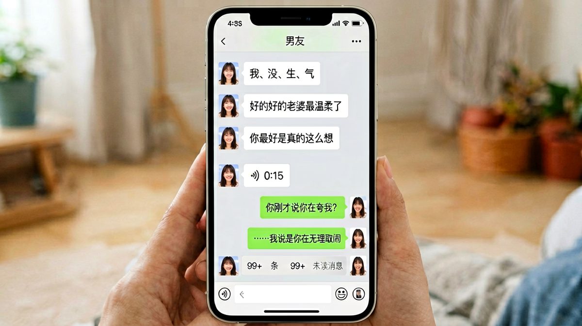 嘴上说没生气，实际上已经在心里写好八百字小作文了。