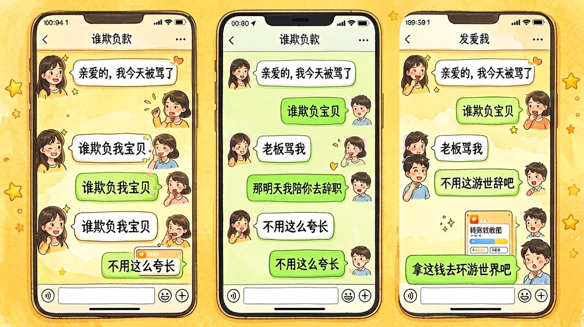 吐槽工作引发男友过度反应，霸气转账让人哭笑不得