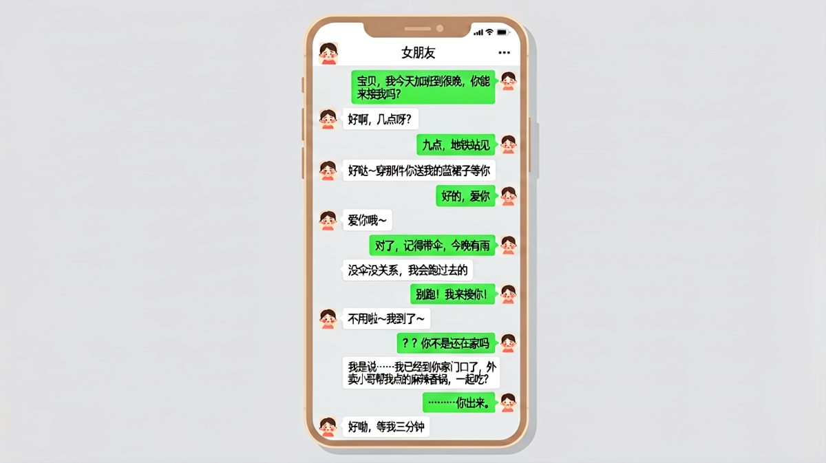 【接不接的问题】—— 她说到了然后出现在家门口