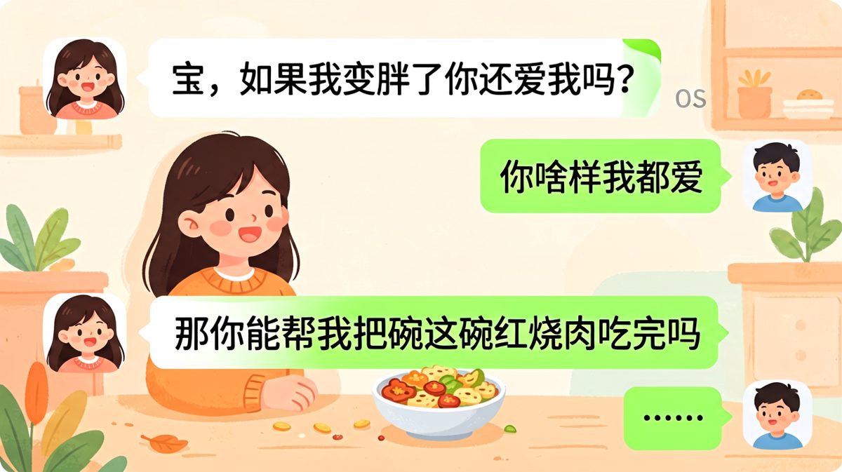套路式送命题，男生最终也没逃过