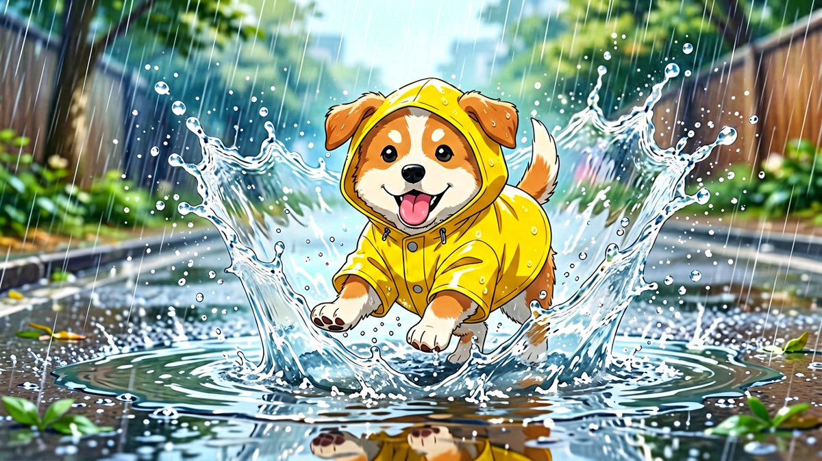下雨天最快乐的事：把全世界都变成我的私人泳池！