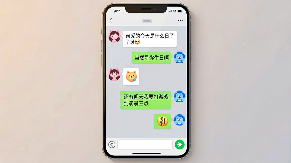 「今天是你的生日」→ 下一句直接破防