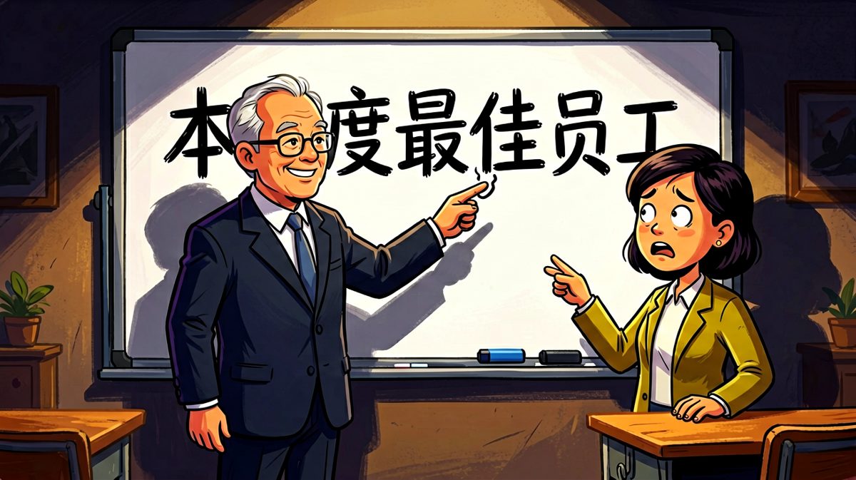 老板：今年最佳员工就是你！员工：最佳的是什么奖？老板：最佳离职奖。