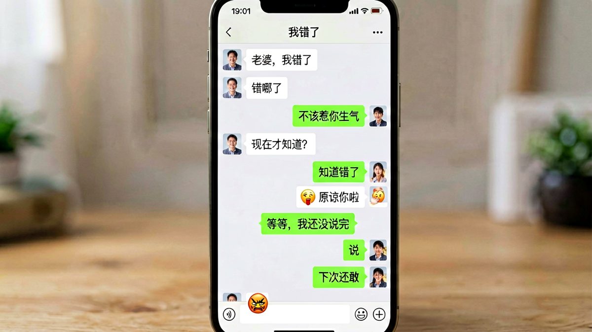 认错态度良好却埋下隐患的搞笑对话