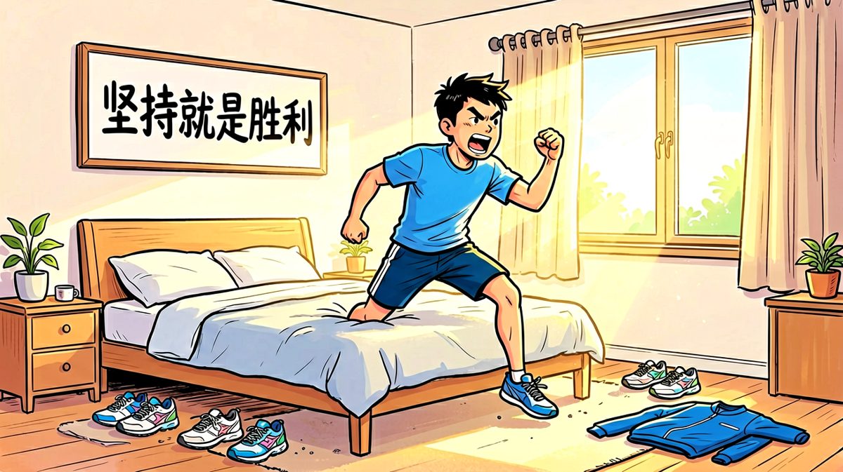 第一天早起跑步，热血少年登场！