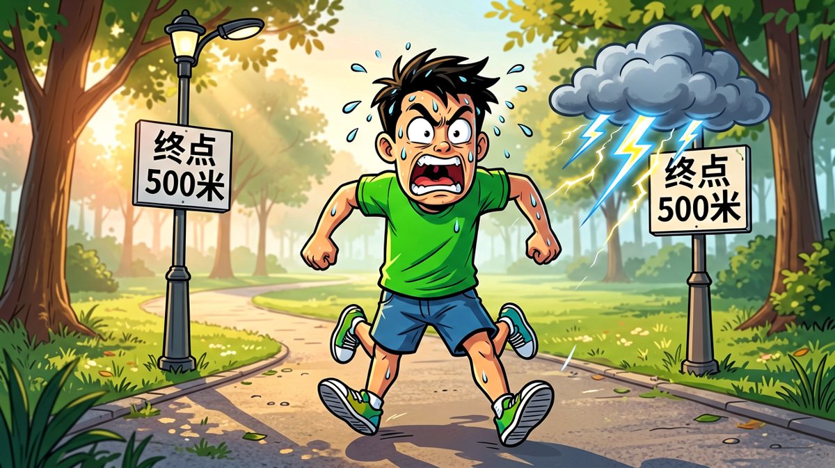跑到一半，灵魂已经出窍了……