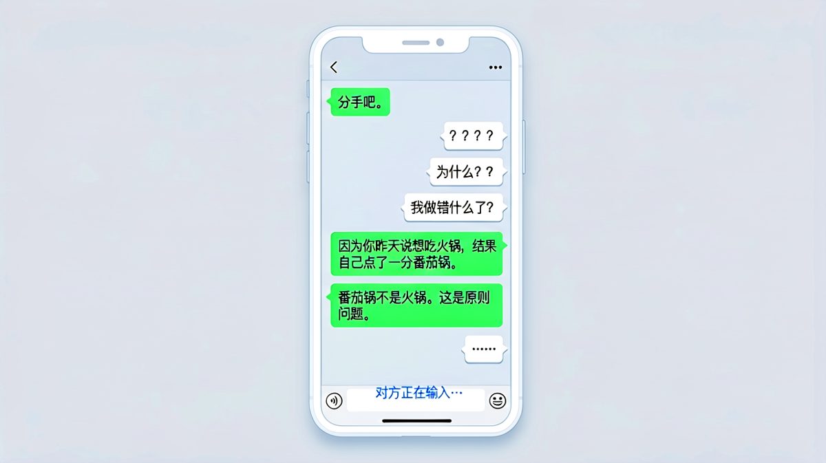 因为番茄锅不是火锅而提分手，理由离谱到无法反驳。