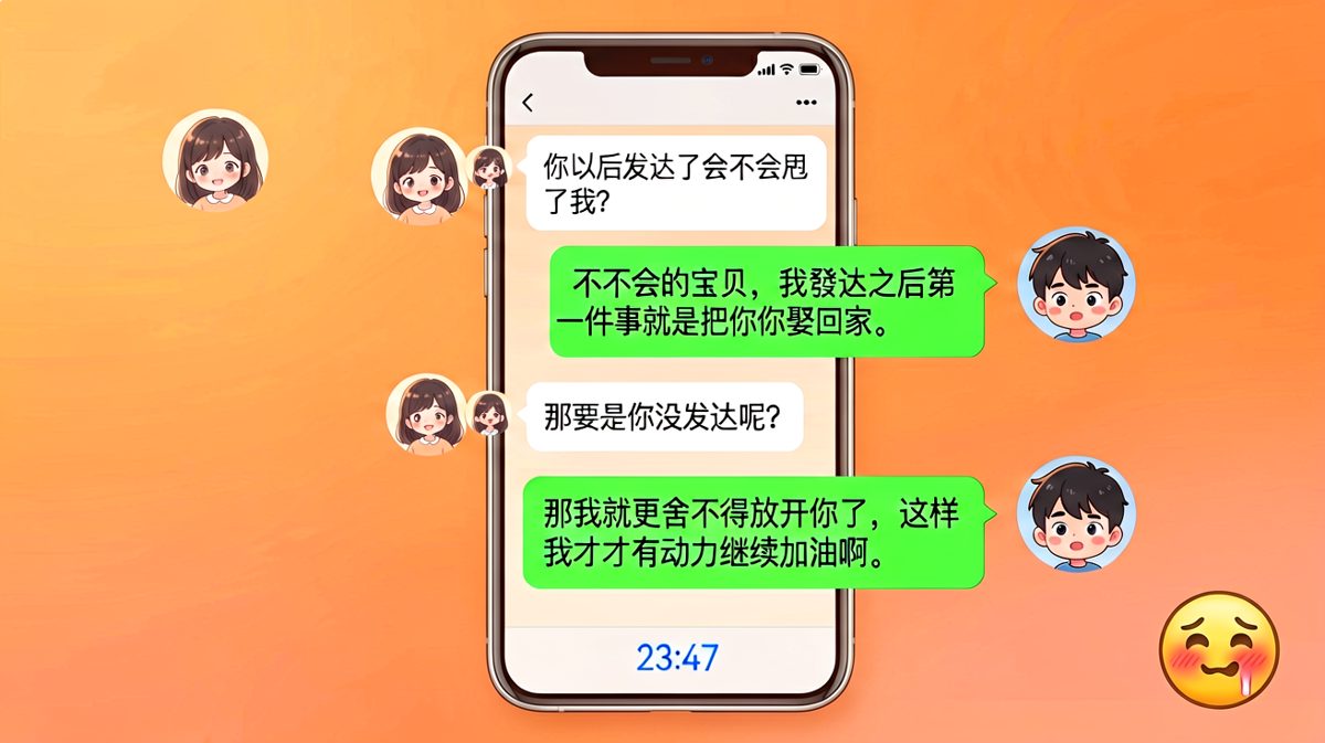甜蜜陷阱：男生用最甜的台词铺出最扎心的反转。