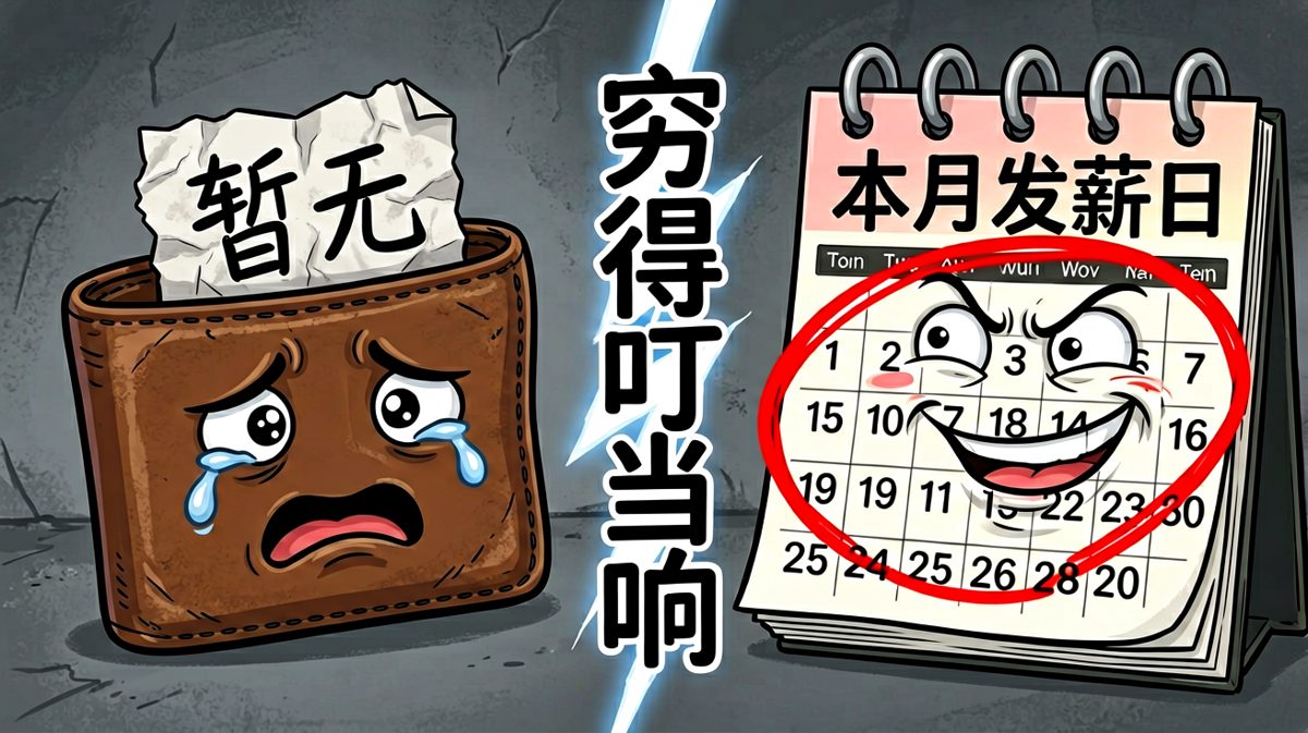 月薪三千的我，钱包比脸还干净
