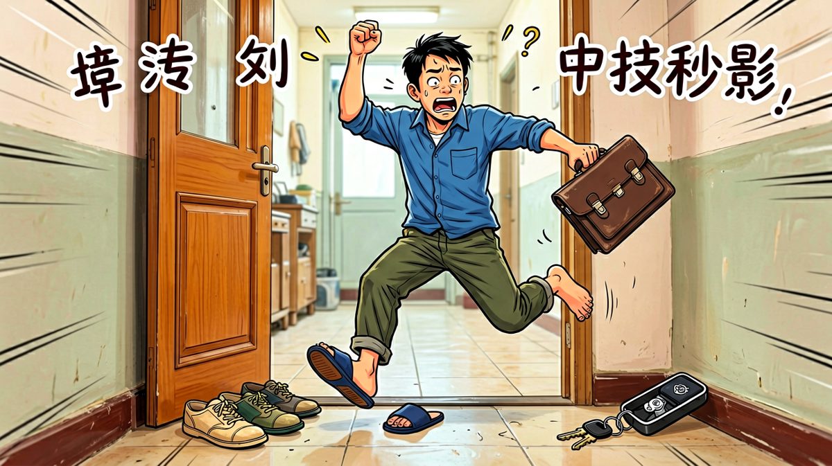 冲到门口才想起——钥匙还在桌上