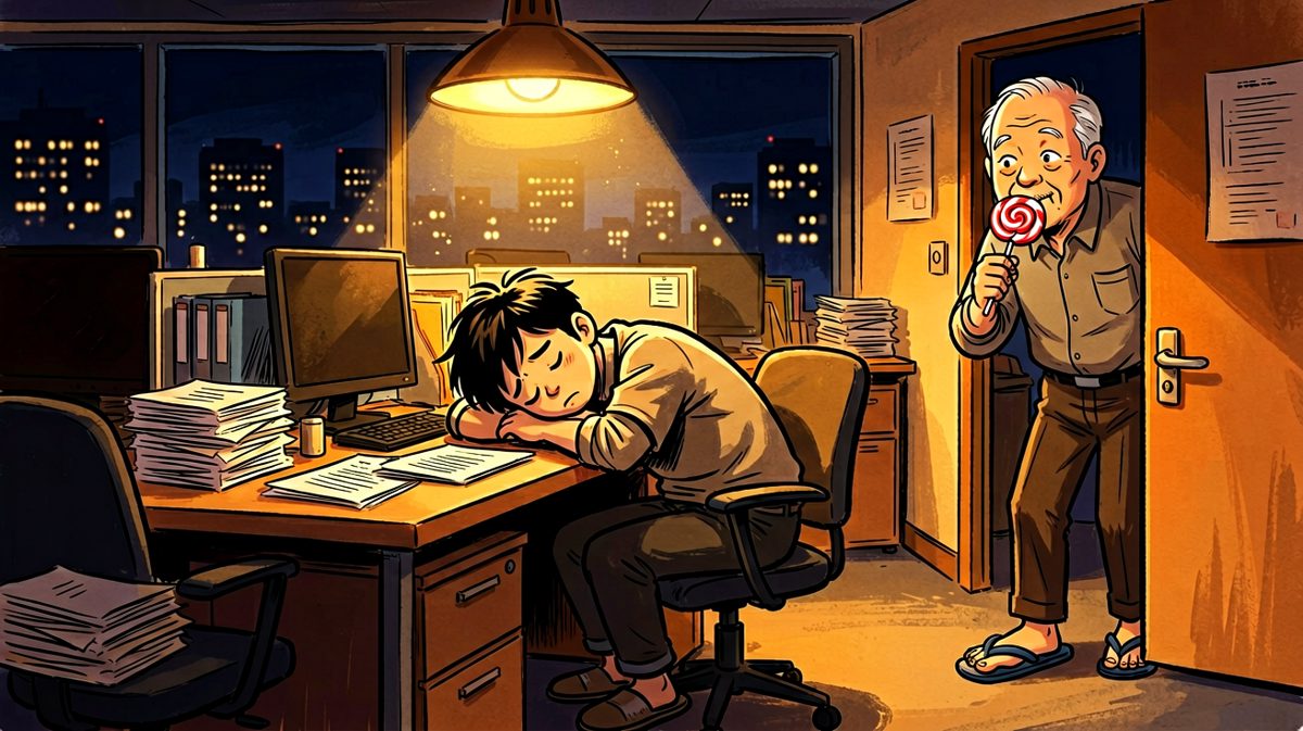 老板："这么晚还不走？年轻人要多奋斗。" 员工："您也还没走啊……" 老板："我在楼下药店点外卖，你不懂。"