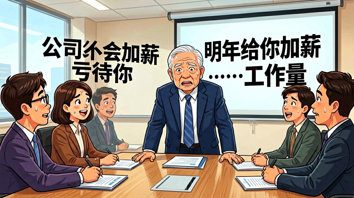 老板说不会亏待你，加了的是工作量。