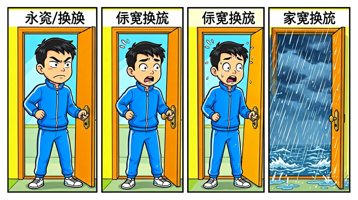 准备出门跑步，却发现下暴雨了