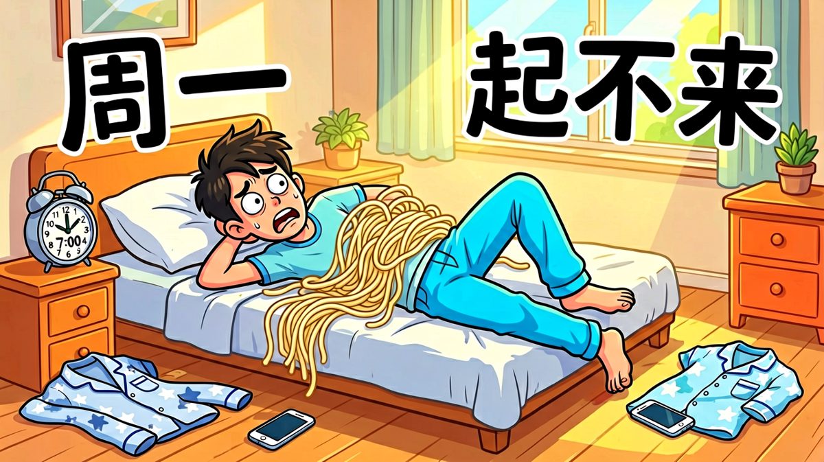 周一早上，身体自动开启折叠模式拒绝起床
