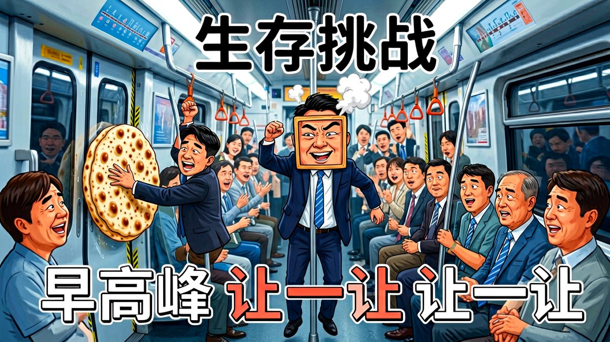 早高峰地铁，人与人之间的距离只剩一张脸