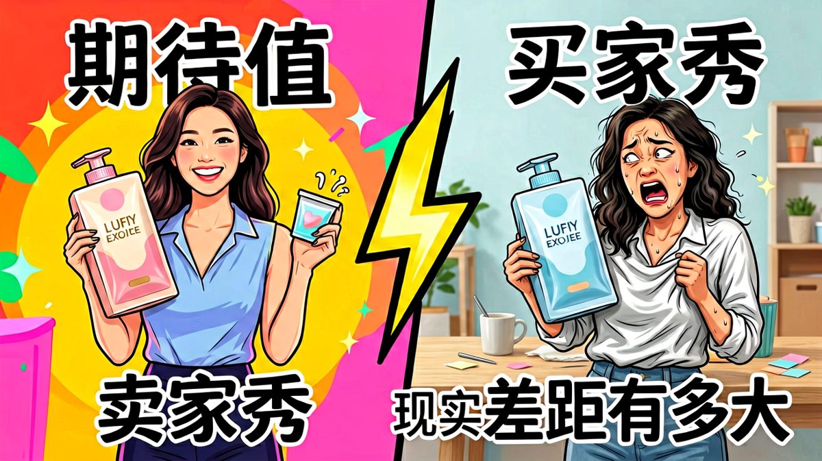 网购前 vs 收到货后，两个世界的差距