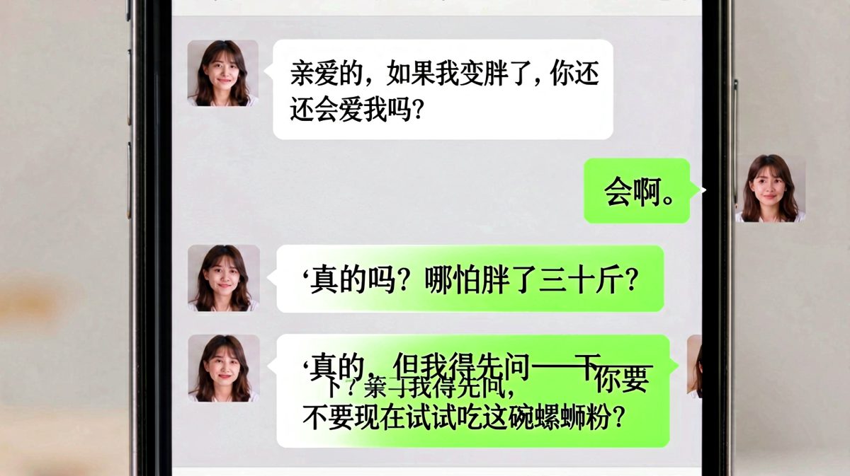 经典送命题，女生试探男友真心，男友却趁机邀请一起吃螺蛳粉。
