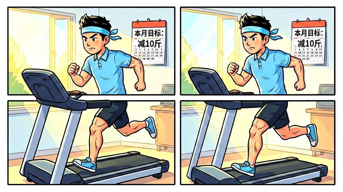 清晨立下誓言，我要减肥！