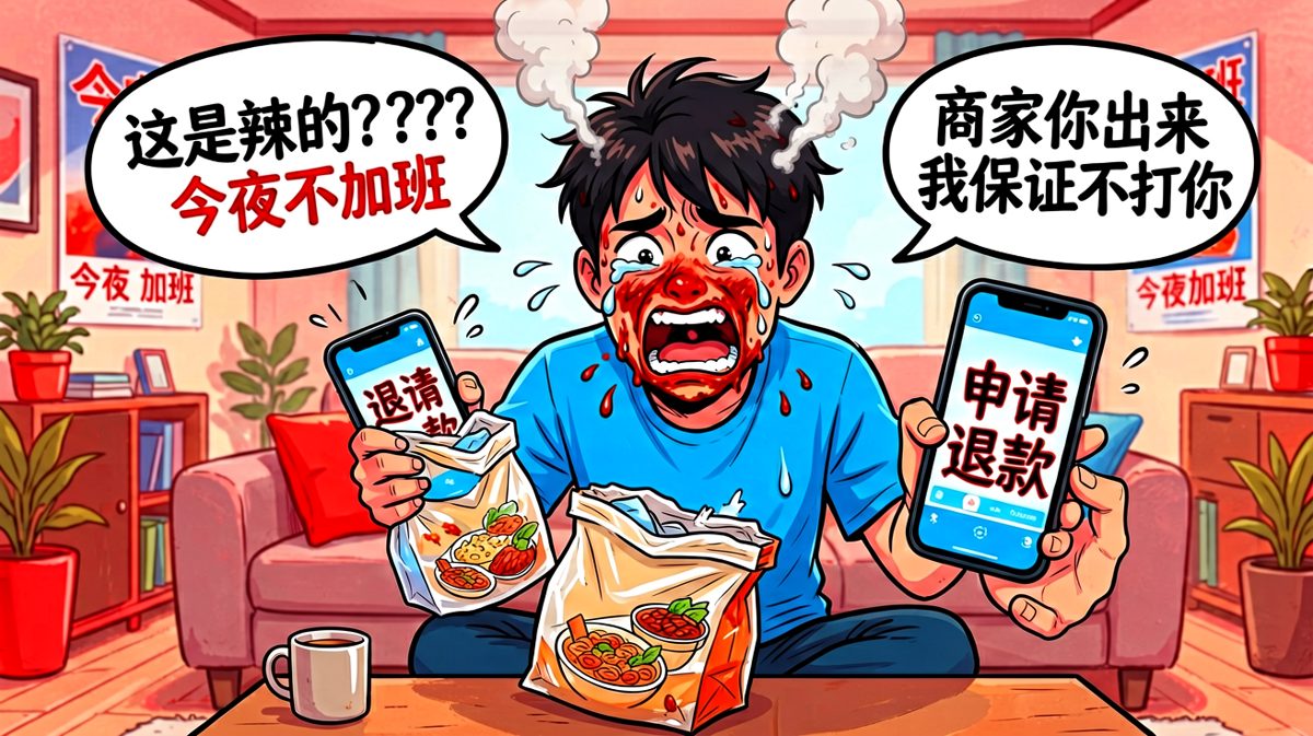 说好微辣呢！！！社畜的深夜彻底崩了——