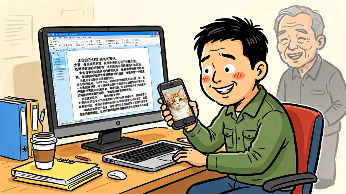 老板以为我在忙，其实我在云吸猫