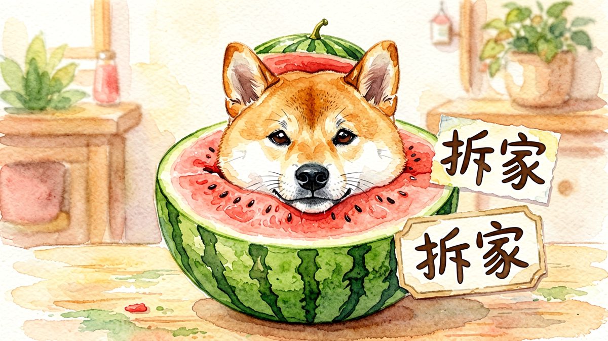 柴犬：不是我吃的，是西瓜先动的手