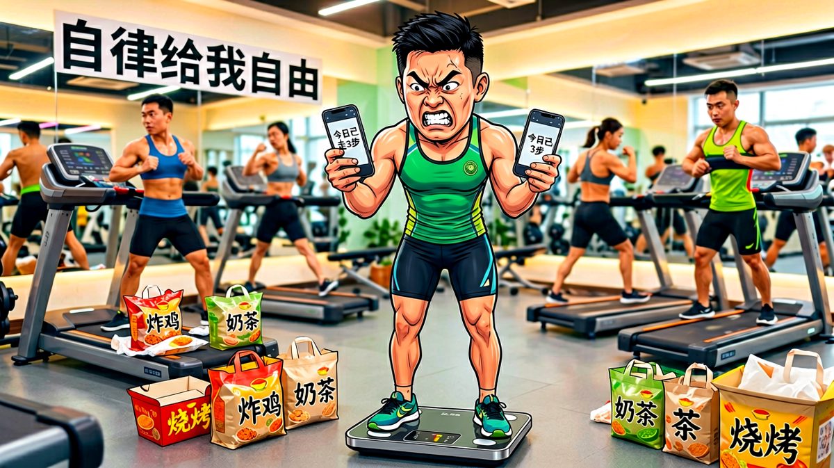 健身五分钟，拍照两小时，外卖一小时