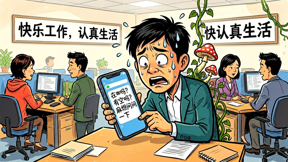 看到'在吗'两个字，我的PTSD直接发作了