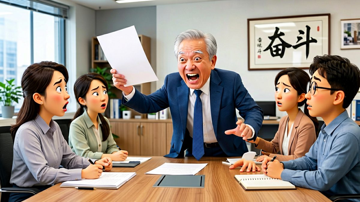 老板豪情万丈地画大饼：'公司明年上市，我带你飞！'员工看了看那张空白纸：'老板，您画的饼……好像没有馅儿啊。'