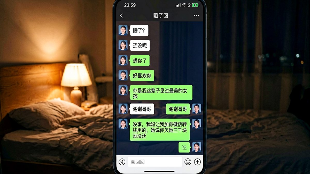 深夜深情表白后，男生突然揭露妈妈让他来讨债。