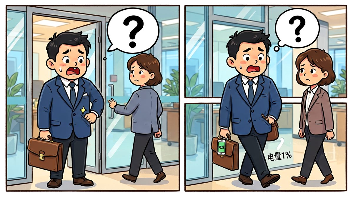 钥匙、门禁卡、手机——全部忘带