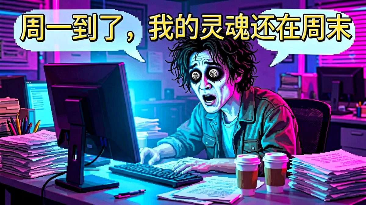 周一灵魂出窍现场，打工人看了沉默，老板看了流泪。