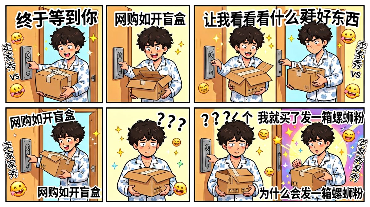 每次拆快递都像在参与一场未知命运的赌博。