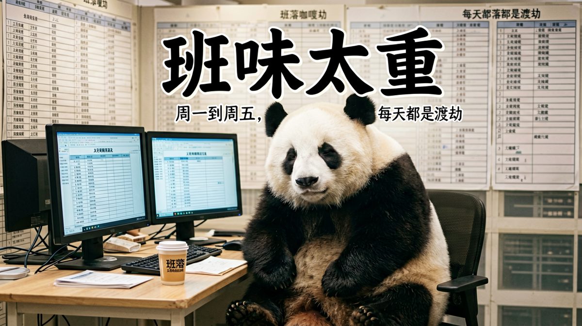 大熊猫的班味已经深入骨髓了