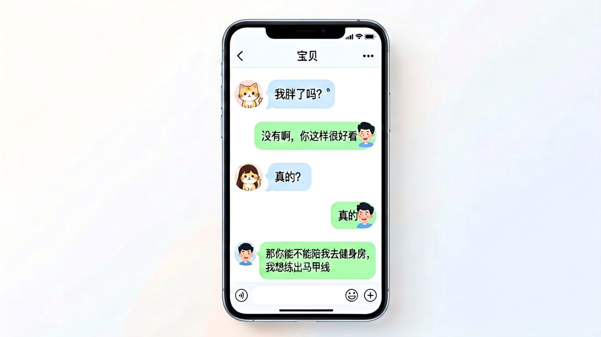问胖没胖的反转，以为要夸，结果是要被拉去健身