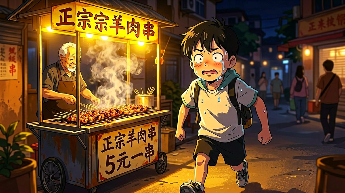 减肥第一天，烤串摊的味道……