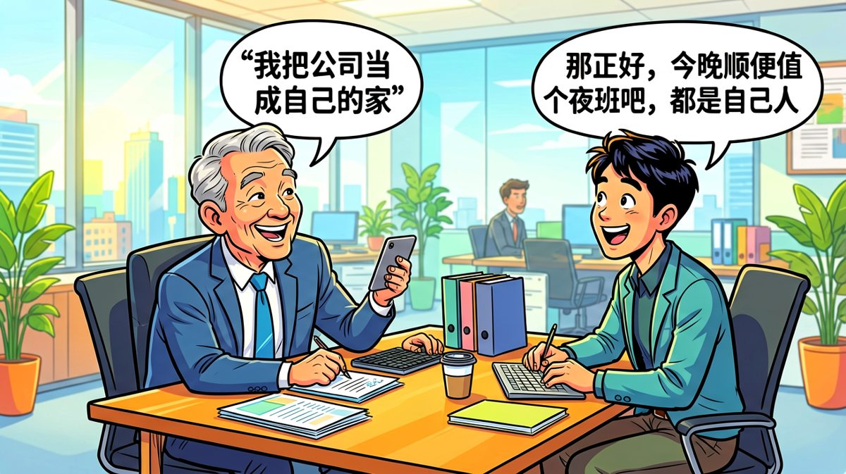 员工把公司当家，老板：那今晚值班吧
