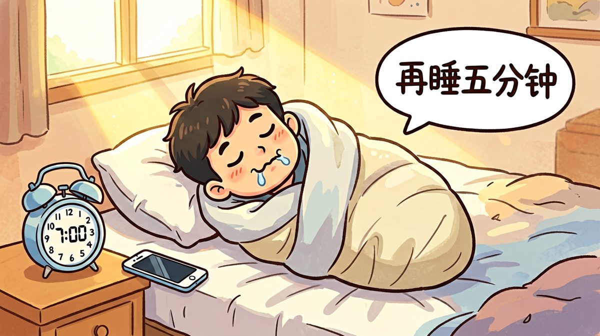 闹钟响了，但身体完全不听使唤