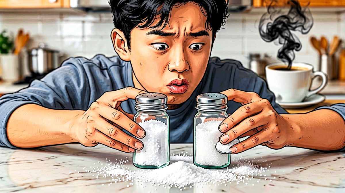 盐和糖长得太像了，他选对了方向吗？答案显然是否定的。