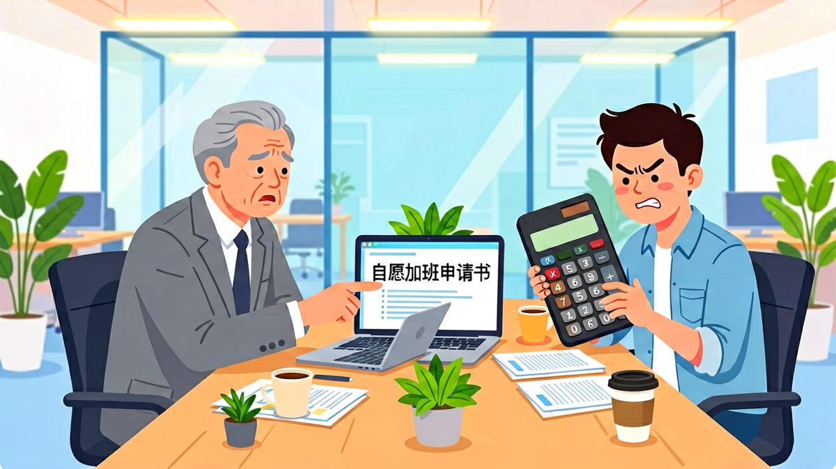 老板：加班费双倍，但你要签'自愿'。员工：那不就是0吗？老板沉默。