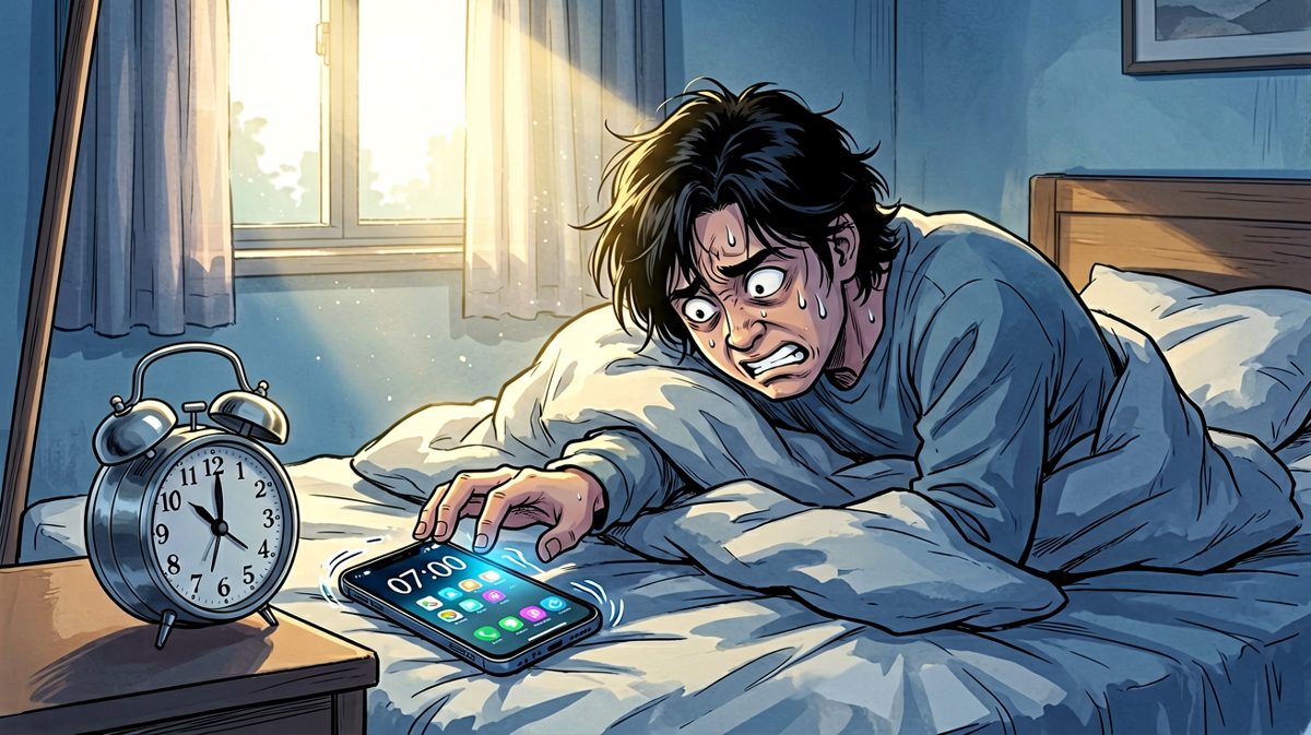 被闹钟叫醒的痛苦一刻