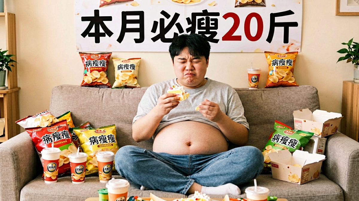 晚上：就吃一点点，明天再减